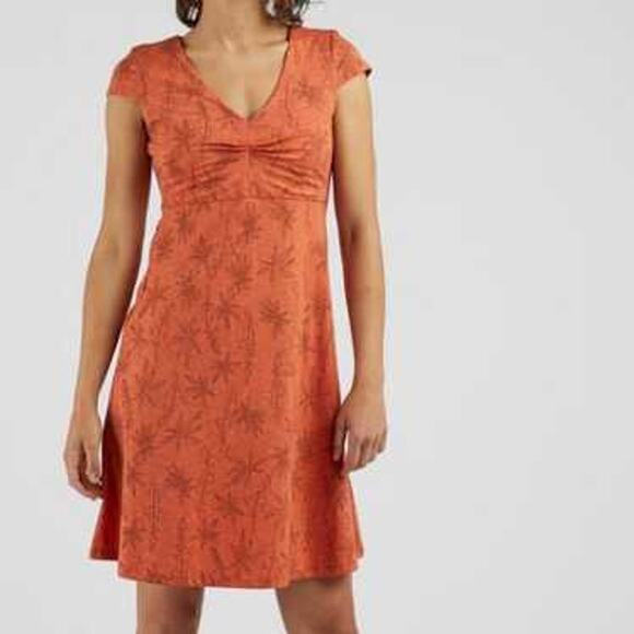 Toad&Co Rosemarie Dress Poppy Air Floral Print Orange Womens Size Small - Picture 1 of 9